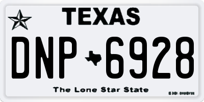 TX license plate DNP6928