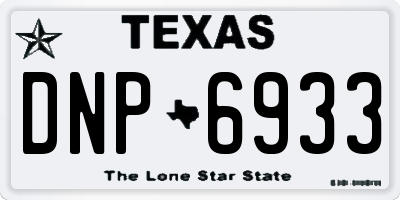 TX license plate DNP6933