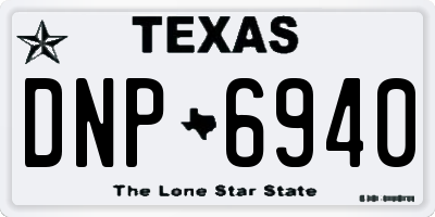 TX license plate DNP6940