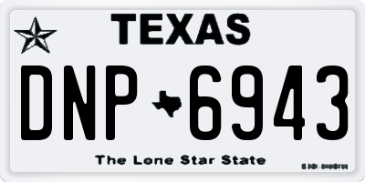 TX license plate DNP6943