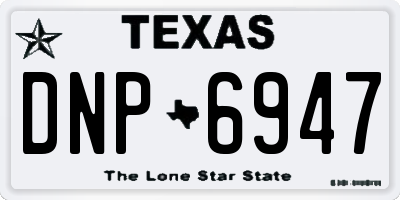 TX license plate DNP6947
