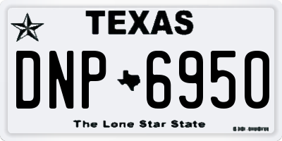TX license plate DNP6950