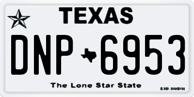 TX license plate DNP6953