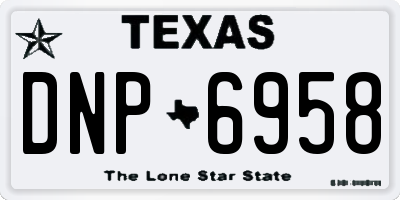 TX license plate DNP6958