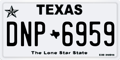 TX license plate DNP6959