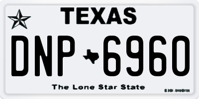 TX license plate DNP6960