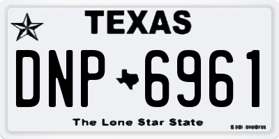 TX license plate DNP6961