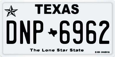 TX license plate DNP6962
