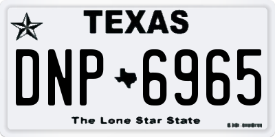TX license plate DNP6965