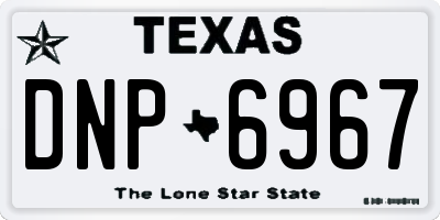 TX license plate DNP6967
