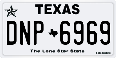 TX license plate DNP6969