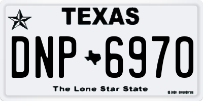 TX license plate DNP6970
