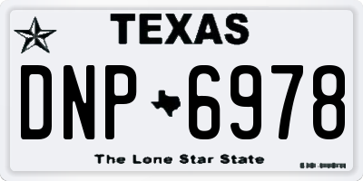TX license plate DNP6978