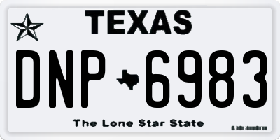 TX license plate DNP6983