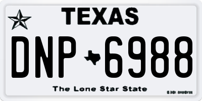 TX license plate DNP6988