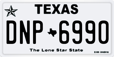 TX license plate DNP6990