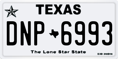 TX license plate DNP6993