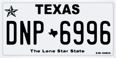 TX license plate DNP6996