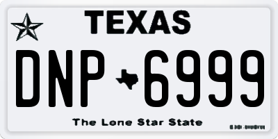 TX license plate DNP6999