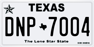 TX license plate DNP7004