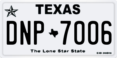 TX license plate DNP7006