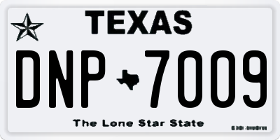 TX license plate DNP7009