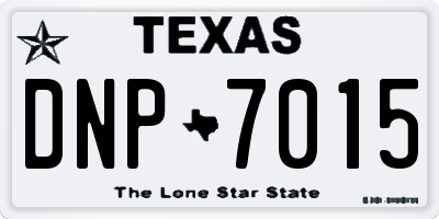 TX license plate DNP7015