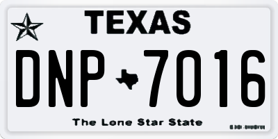TX license plate DNP7016
