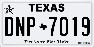 TX license plate DNP7019