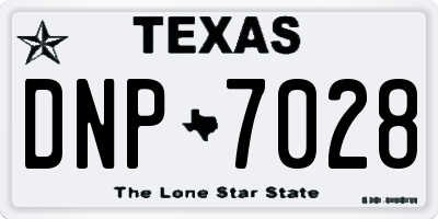 TX license plate DNP7028