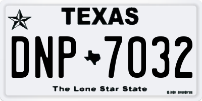 TX license plate DNP7032