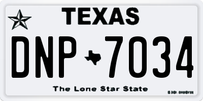 TX license plate DNP7034