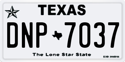 TX license plate DNP7037