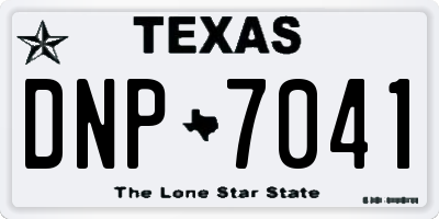 TX license plate DNP7041