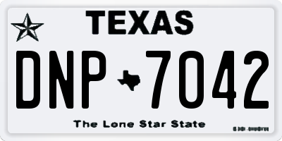 TX license plate DNP7042