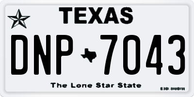 TX license plate DNP7043