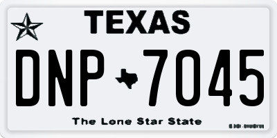 TX license plate DNP7045