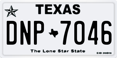 TX license plate DNP7046