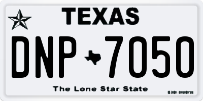 TX license plate DNP7050