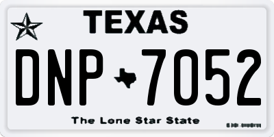 TX license plate DNP7052