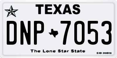 TX license plate DNP7053
