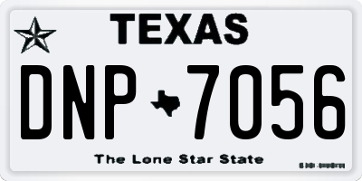 TX license plate DNP7056