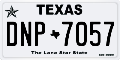 TX license plate DNP7057