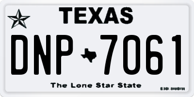 TX license plate DNP7061