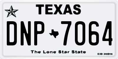 TX license plate DNP7064