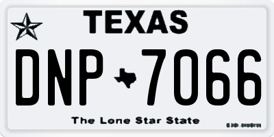 TX license plate DNP7066