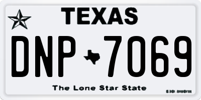 TX license plate DNP7069