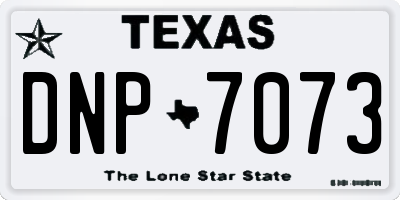 TX license plate DNP7073