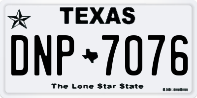 TX license plate DNP7076