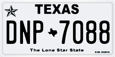 TX license plate DNP7088